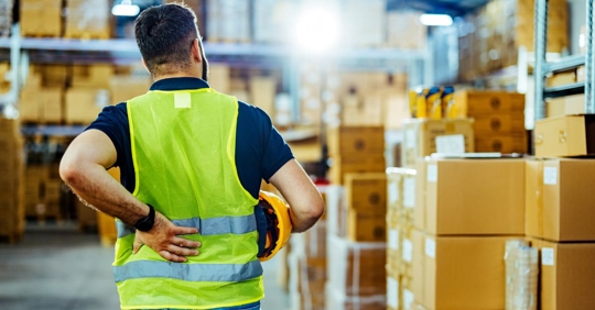 worker touching back